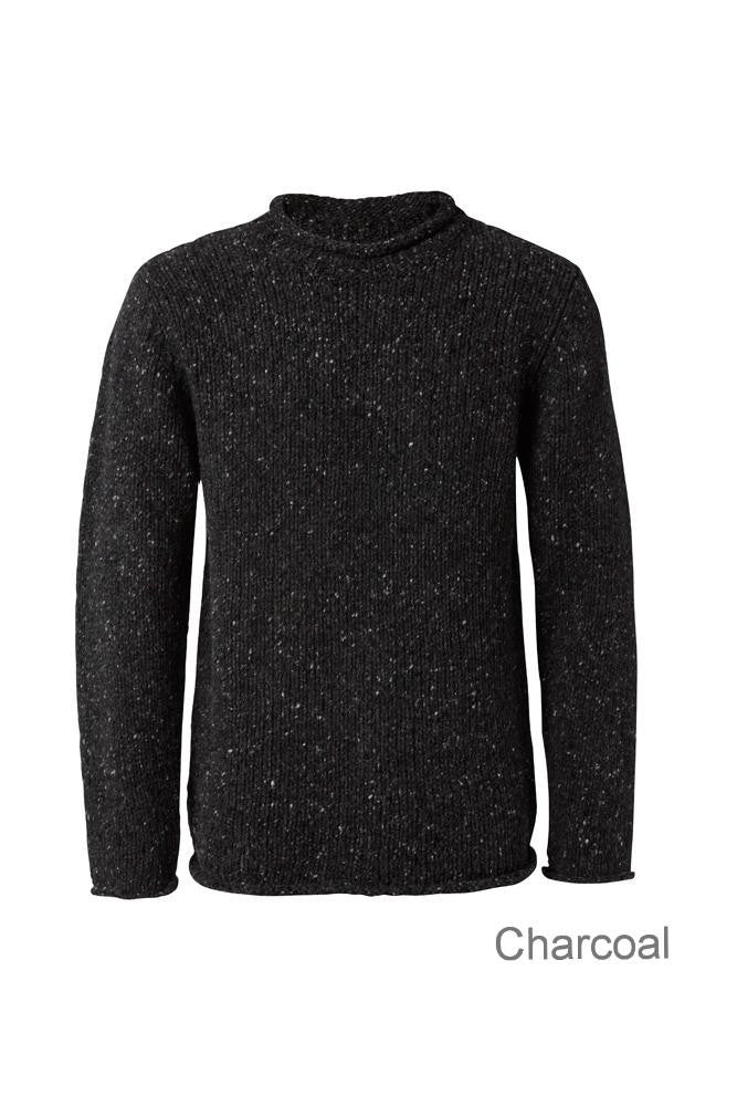 Carraig Donn Classic Donegal Roll Neck Sweater, Herre/Dame