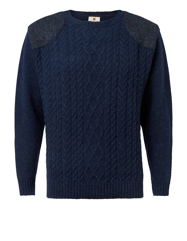Carraig Donn "Shetlander" Sweater, Herre, Shetland Wool&Tweed