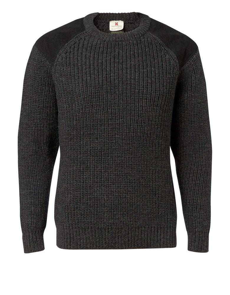 Carraig Donn "Hunter" Sweater, Herre, Donegal Wool