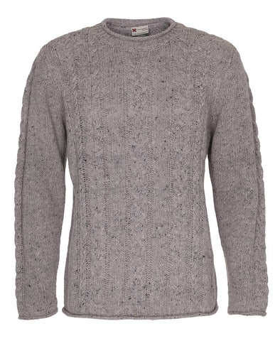 Roll Neck Cable Crew Carraig Donn Sweater Grey