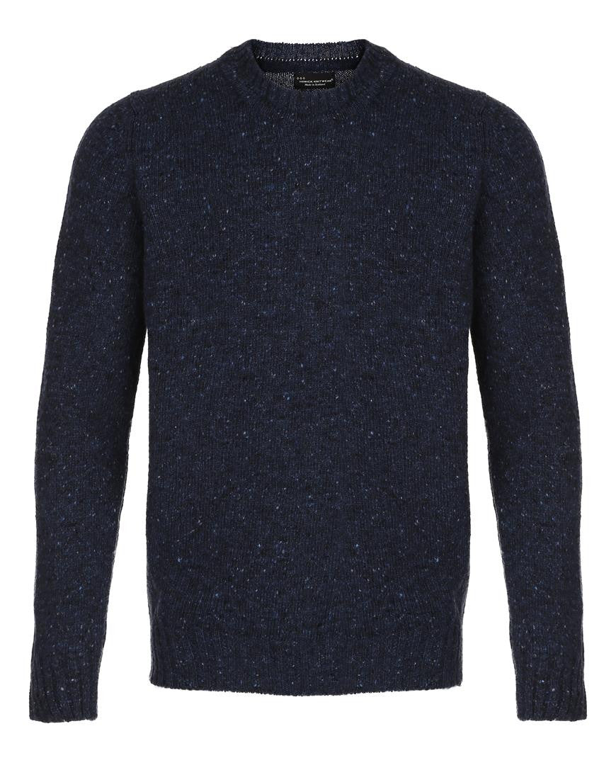 Herre Hawick Knitwear 70% Merino 30% Mohair Sweater Blueberry